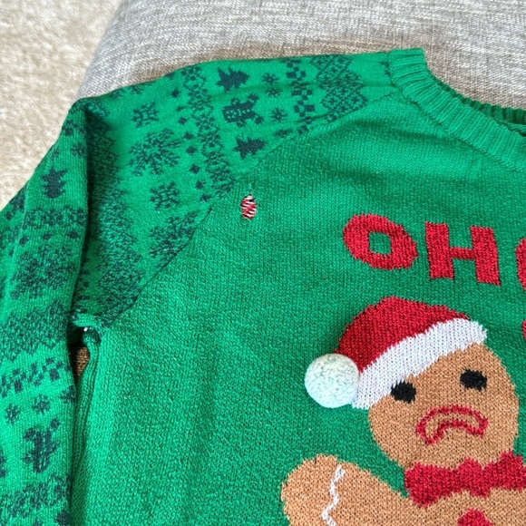 Oh Snap Gingerbread Ugly Christmas Sweater Size L - Picture 3 of 8